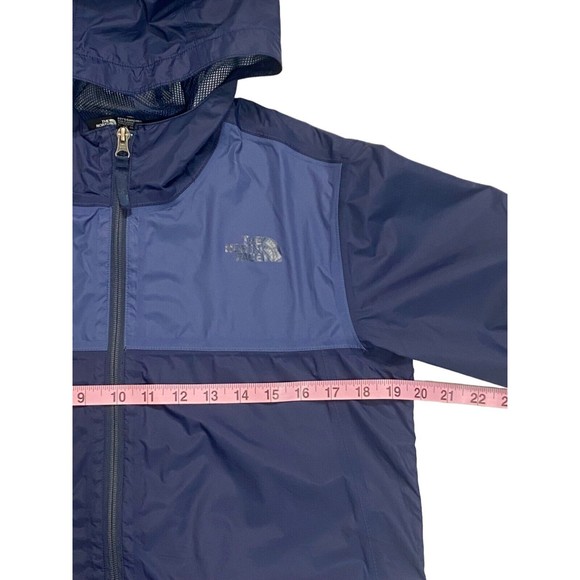 The North Face Dryvent Boy's Size XL Blue Hodded Rain Windbreaker Jacket - Picture 4 of 9